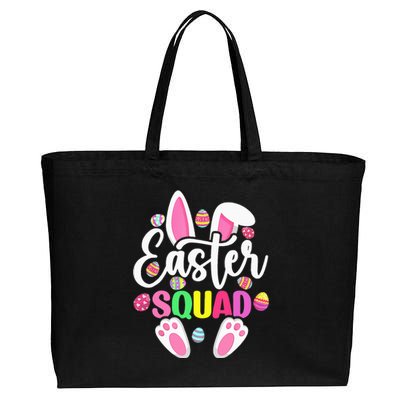 Easter Squad Happy Easter Cute Bunny Rabbit Crew Hunting Egg Cotton Canvas Jumbo Tote