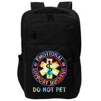 Emotional Support Husband Do Not Pet Tie Dye Funny Marriage Impact Tech Backpack