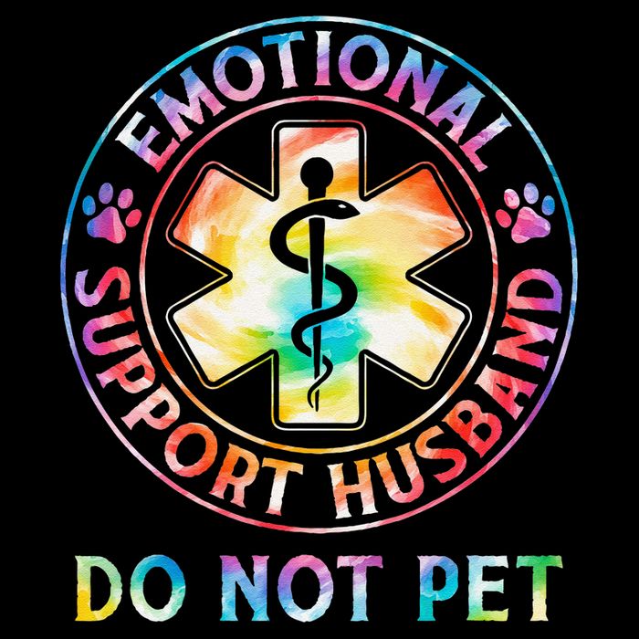 Emotional Support Husband Do Not Pet Tie Dye Funny Marriage Impact Tech Backpack