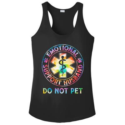Emotional Support Husband Do Not Pet Tie Dye Funny Marriage Ladies PosiCharge Competitor Racerback Tank