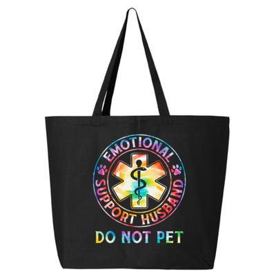 Emotional Support Husband Do Not Pet Tie Dye Funny Marriage 25L Jumbo Tote