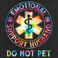 Emotional Support Husband Do Not Pet Tie Dye Funny Marriage Hat
