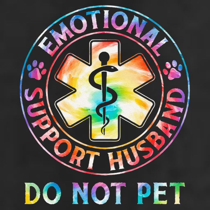 Emotional Support Husband Do Not Pet Tie Dye Funny Marriage Hat
