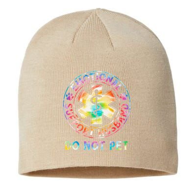 Emotional Support Husband Do Not Pet Tie Dye Funny Marriage Sustainable Beanie