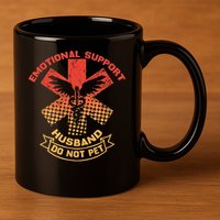 Emotional Support Husband Do Not Pet 11oz C Handle Ceramic Mug