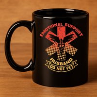 Emotional Support Husband Do Not Pet 11oz C Handle Ceramic Mug
