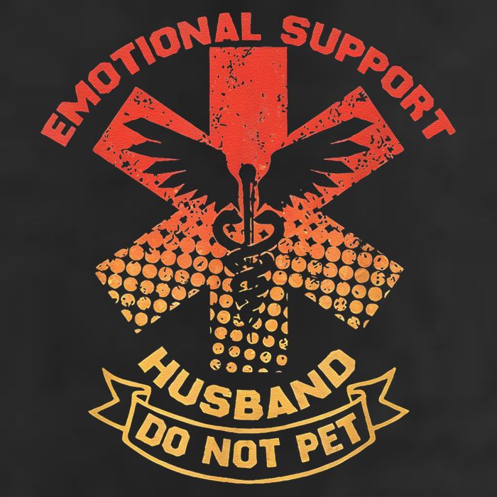 Emotional Support Husband Do Not Pet Knit Cap Winter Beanie