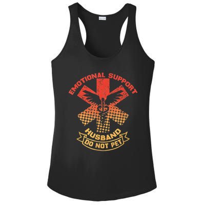 Emotional Support Husband Do Not Pet Ladies PosiCharge Competitor Racerback Tank