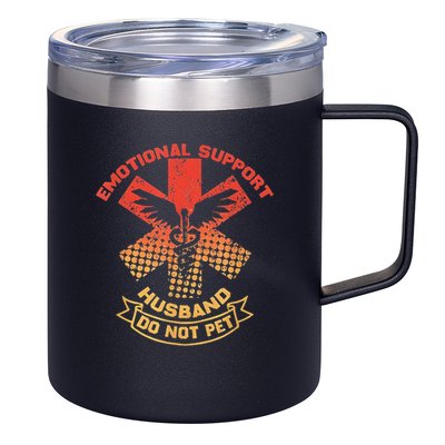 Emotional Support Husband Do Not Pet 12oz Stainless Steel Coffee Mug