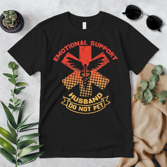 Emotional Support Husband Do Not Pet Premium T-Shirt