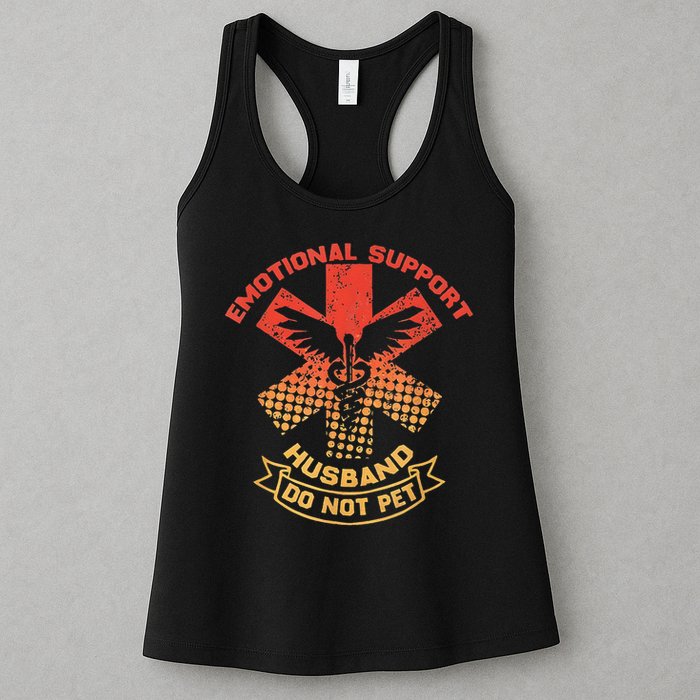 Emotional Support Husband Do Not Pet Womens Tank Top