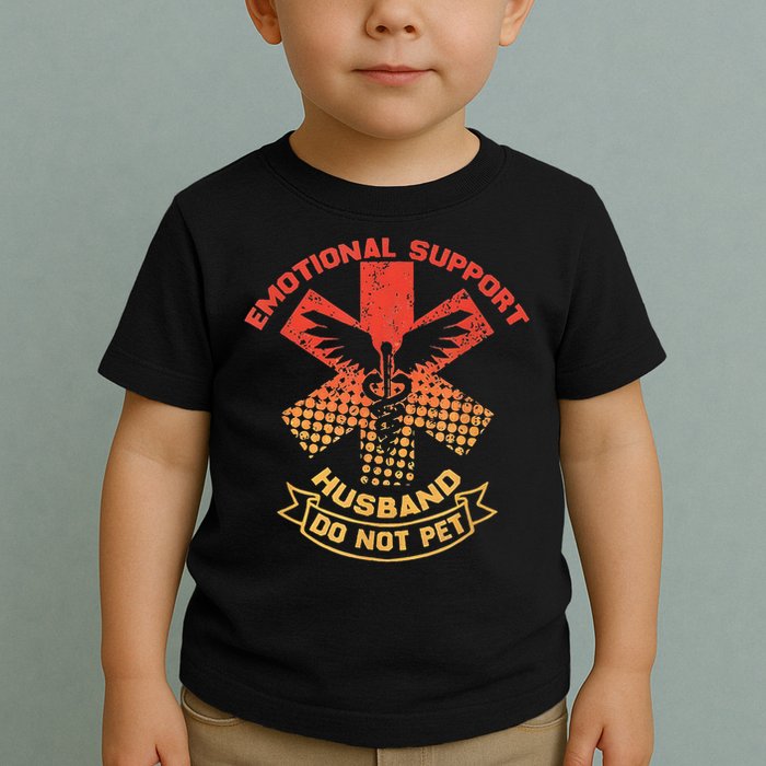Emotional Support Husband Do Not Pet Toddler T-Shirt
