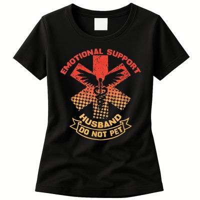 Emotional Support Husband Do Not Pet Womens T-Shirt