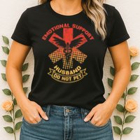 Emotional Support Husband Do Not Pet Womens T-Shirt