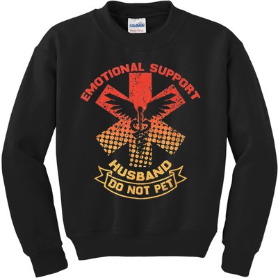 Emotional Support Husband Do Not Pet Kids Sweatshirt