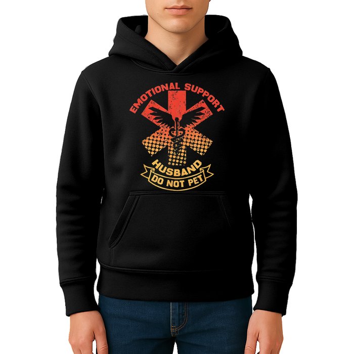 Emotional Support Husband Do Not Pet Kids Hoodie