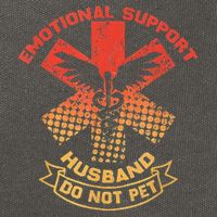 Emotional Support Husband Do Not Pet Cotton Canvas Backpack