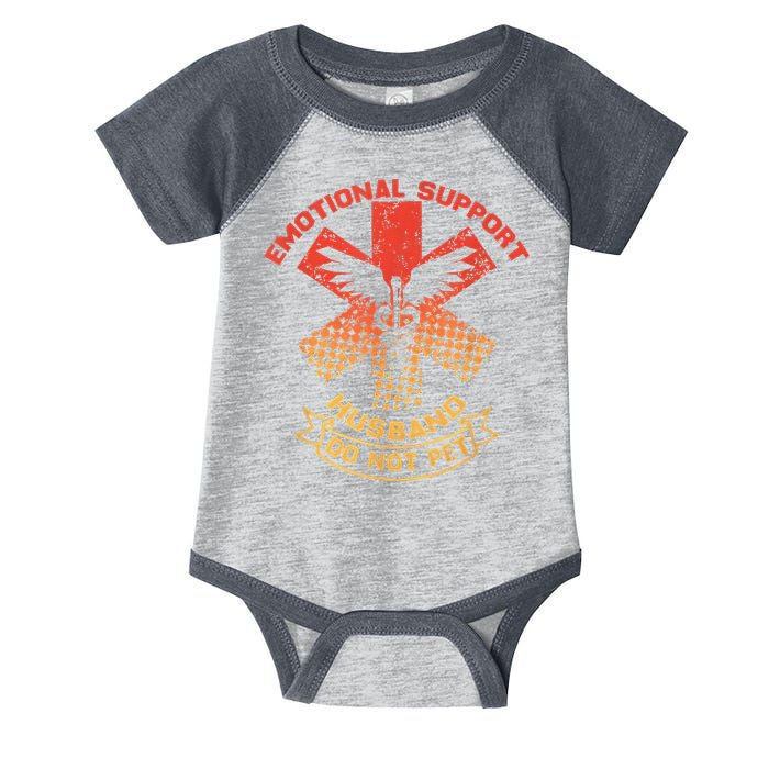 Emotional Support Husband Do Not Pet Infant Baby Jersey Bodysuit