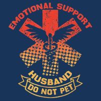 Emotional Support Husband Do Not Pet Infant Baby Jersey Bodysuit