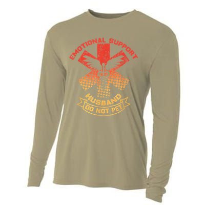 Emotional Support Husband Do Not Pet Cooling Performance Long Sleeve Crew
