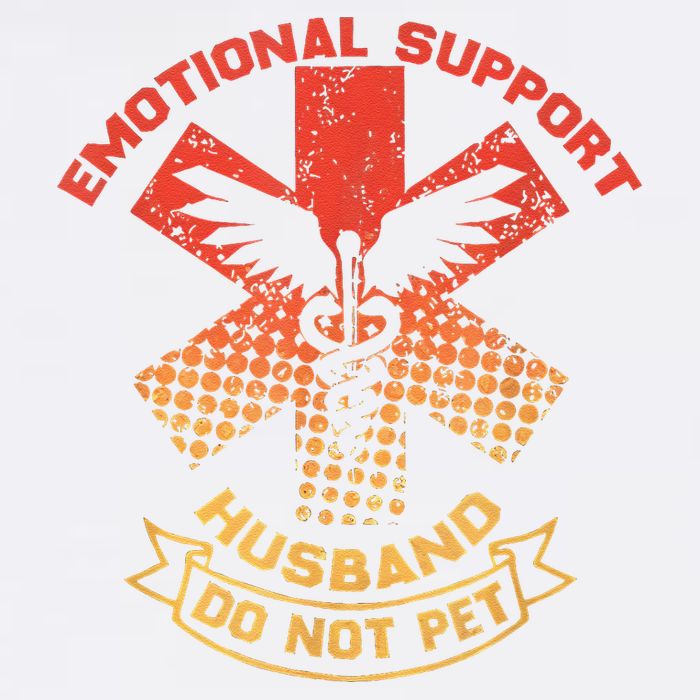 Emotional Support Husband Do Not Pet Garment-Dyed Sweatshirt