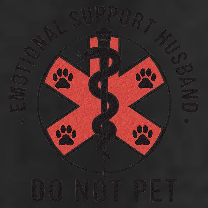Emotional Support Husband Do Not Pet Funny Quote For Him Golf Towel