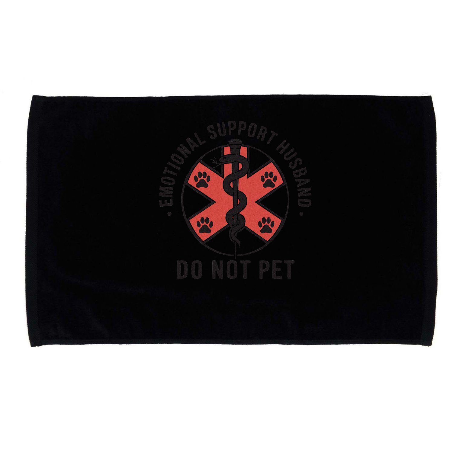 Emotional Support Husband Do Not Pet Funny Quote For Him Microfiber Hand Towel