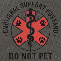 Emotional Support Husband Do Not Pet Funny Quote For Him Cotton Canvas Backpack