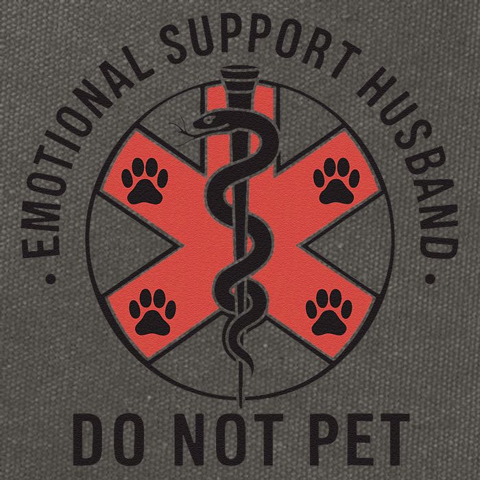 Emotional Support Husband Do Not Pet Funny Quote For Him Cotton Canvas Backpack
