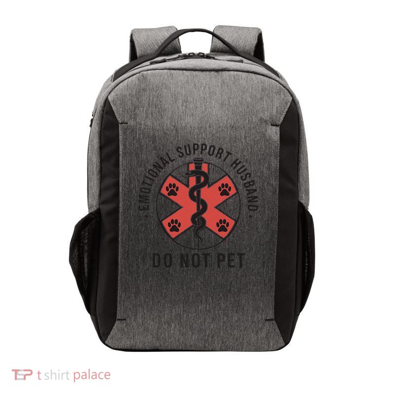 Emotional Support Husband Do Not Pet Funny Quote For Him Vector Backpack