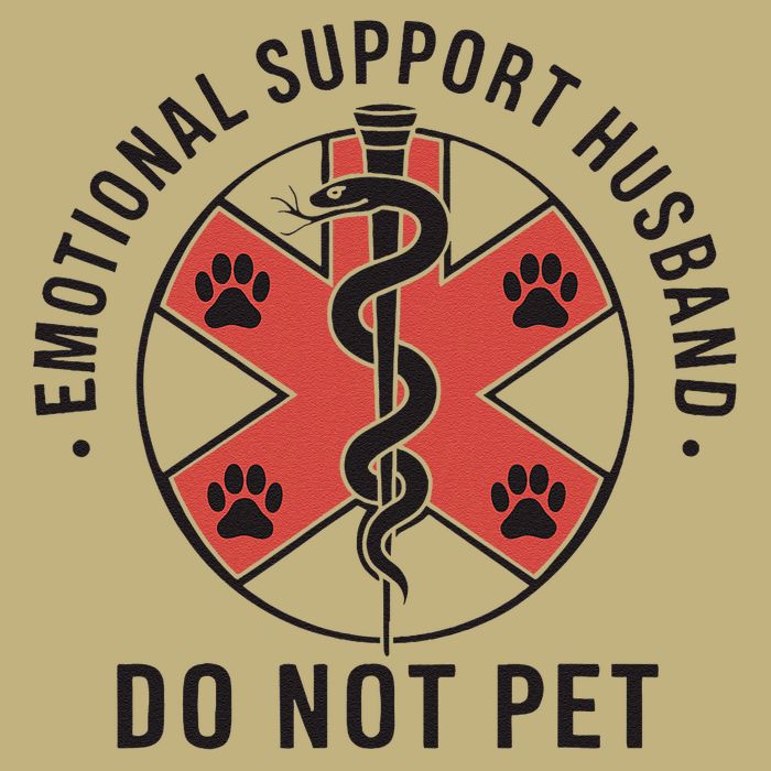 Emotional Support Husband Do Not Pet Funny Quote For Him Performance Shirt