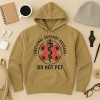Emotional Support Husband Do Not Pet Funny Quote For Him Hoodie