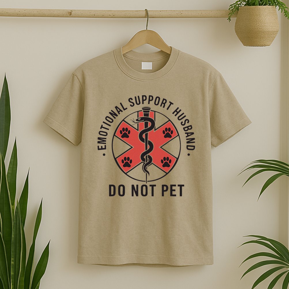 Emotional Support Husband Do Not Pet Funny Quote For Him T-Shirt