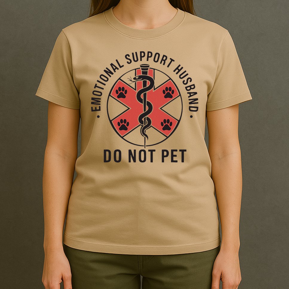 Emotional Support Husband Do Not Pet Funny Quote For Him T-Shirt