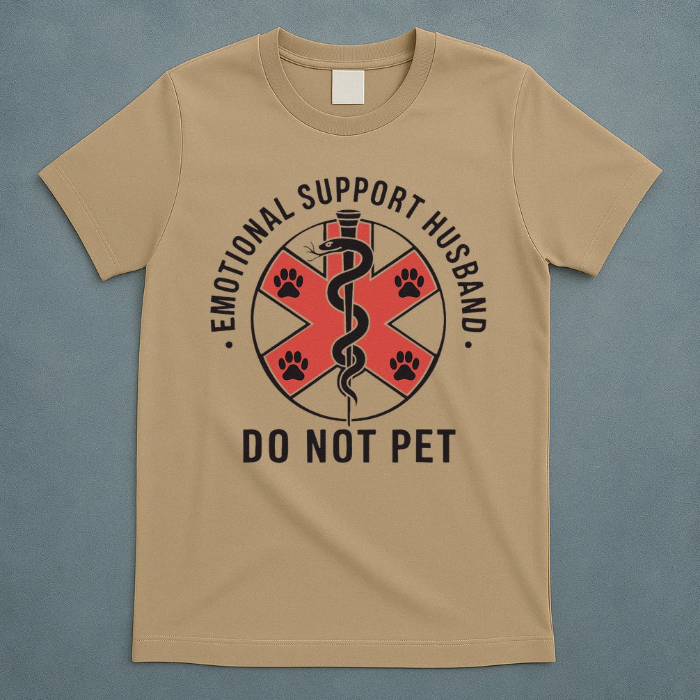 Emotional Support Husband Do Not Pet Funny Quote For Him T-Shirt