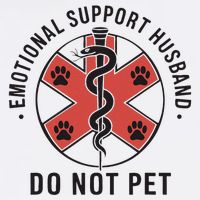 Emotional Support Husband Do Not Pet Funny Quote For Him Garment-Dyed Sweatshirt
