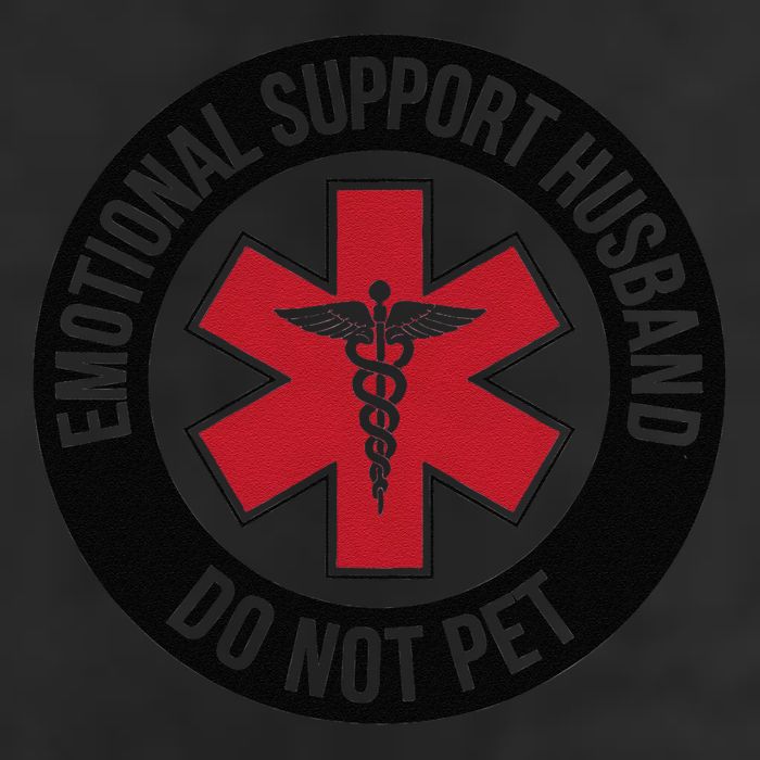 Emotional Support Husband Do Not Pet Microfiber Hand Towel