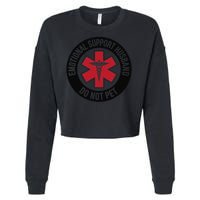 Emotional Support Husband Do Not Pet Cropped Pullover Crew