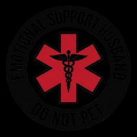 Emotional Support Husband Do Not Pet Cropped Pullover Crew