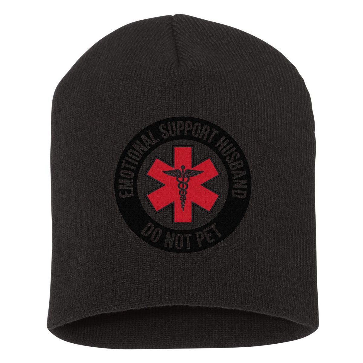 Emotional Support Husband Do Not Pet Short Acrylic Beanie