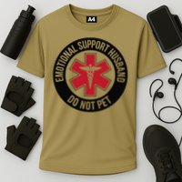 Emotional Support Husband Do Not Pet Cooling Performance Crew T-Shirt