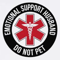Emotional Support Husband Do Not Pet Garment-Dyed Sweatshirt