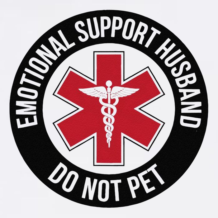 Emotional Support Husband Do Not Pet Garment-Dyed Sweatshirt