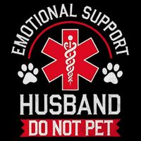 Emotional Support Husband Do Not Pet Stripe Pom Pom Beanie