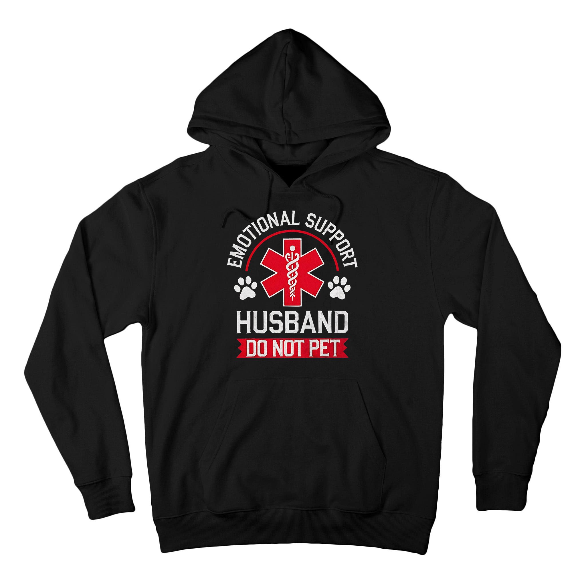 Emotional Support Husband Do Not Pet Tall Hoodie