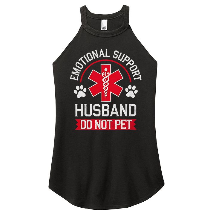 Emotional Support Husband Do Not Pet Women's Perfect Tri Rocker Tank