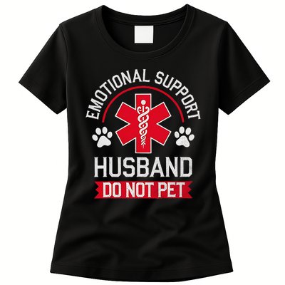 Emotional Support Husband Do Not Pet Womens T-Shirt