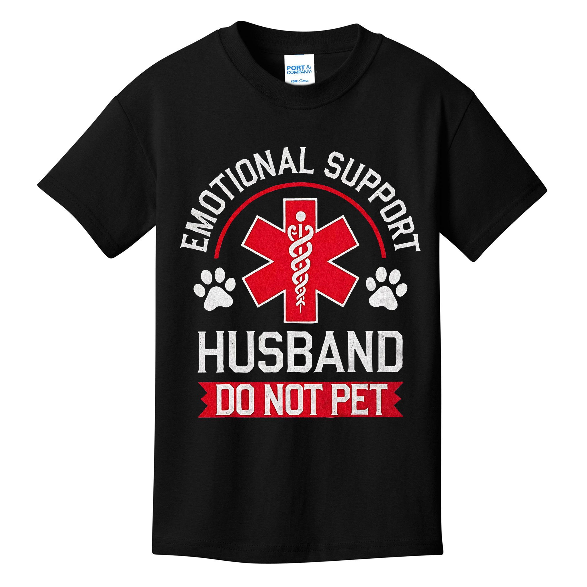 Emotional Support Husband Do Not Pet Kids T-Shirt