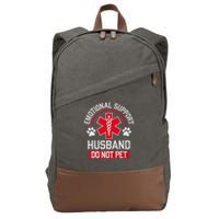 Emotional Support Husband Do Not Pet Cotton Canvas Backpack