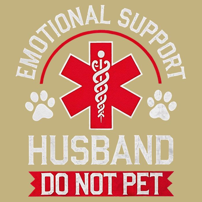 Emotional Support Husband Do Not Pet Long Sleeve Shirt